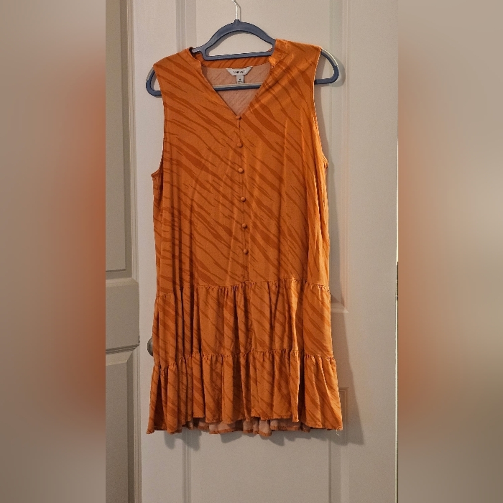 Nine West Orange V-Neck Dress By Nine West Size XL